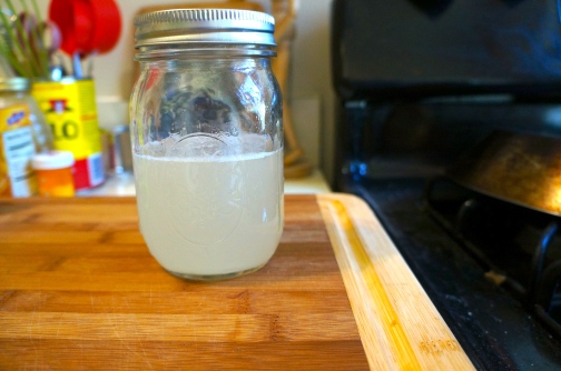 {the final product. warn your roommate that it exists so he/she doesn't think you are saving a jar of your own urine.}